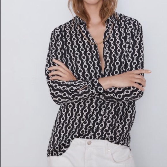 Zara chain print shirt - Picture 2 of 5